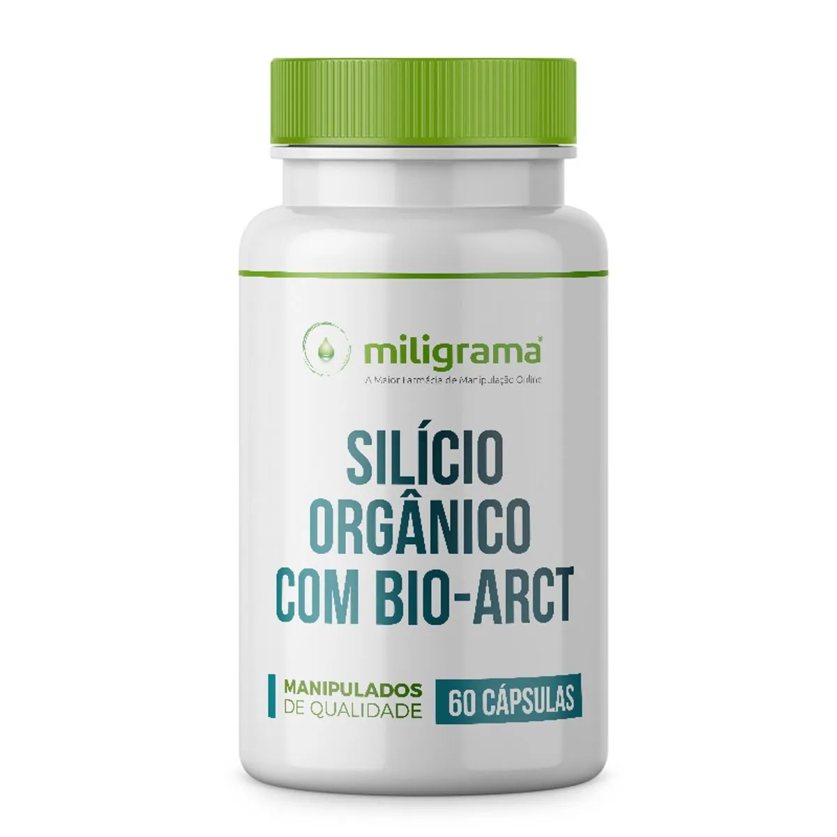 Silicio Orgânico 100mg com Bio-Arct 100mg com Selo de Autenticidade 60 Cápsulas