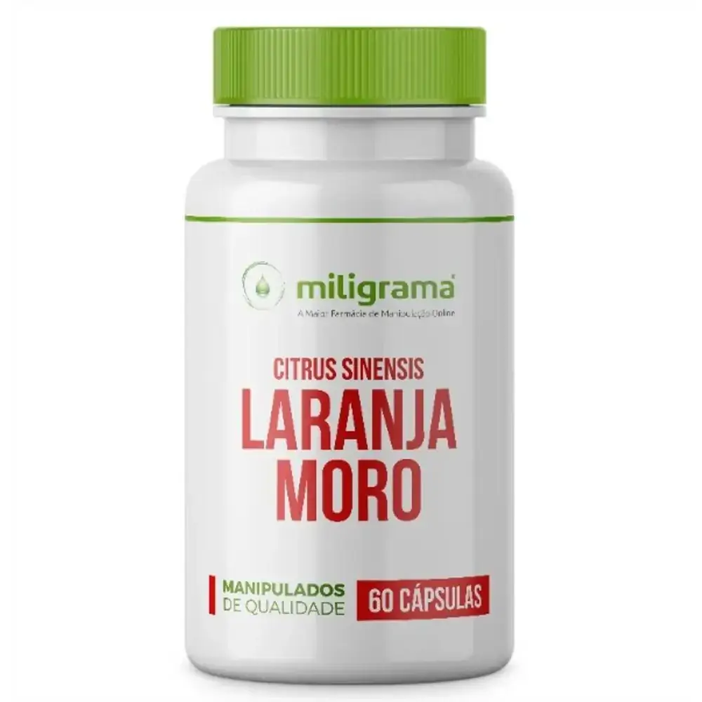 Citrus Sinensis (Laranja Moro) 500mg 60 Cápsulas - Com Selo de Autenticidade