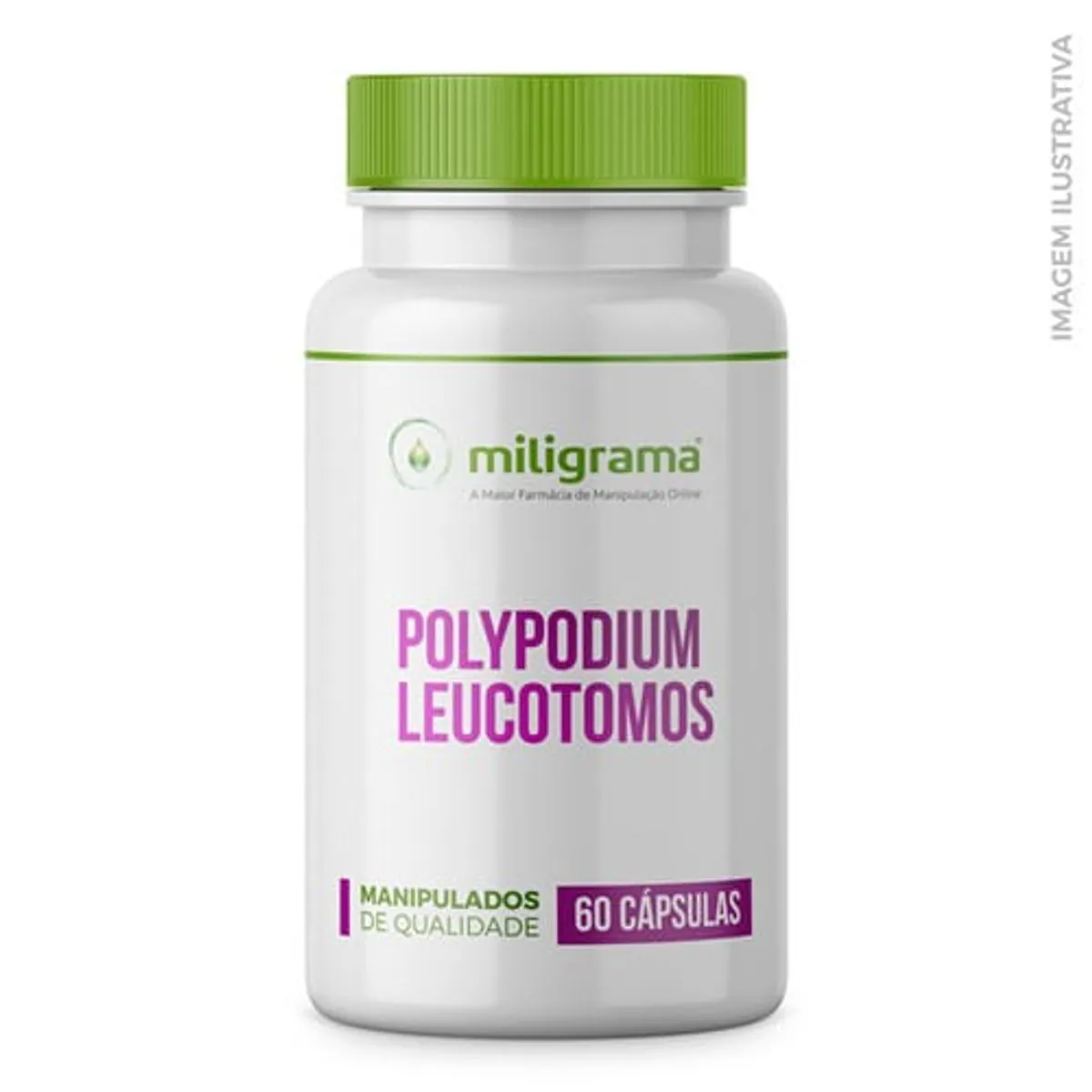 Polypodium leucotomos 250mg - Fotoproteção 60 Cápsulas