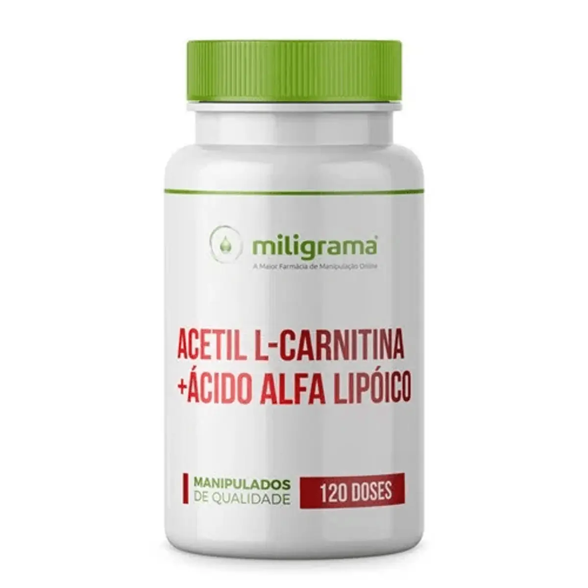 Acetil L-carnitina 500mg + Ácido Alfa Lipóico 200mg 120 Doses