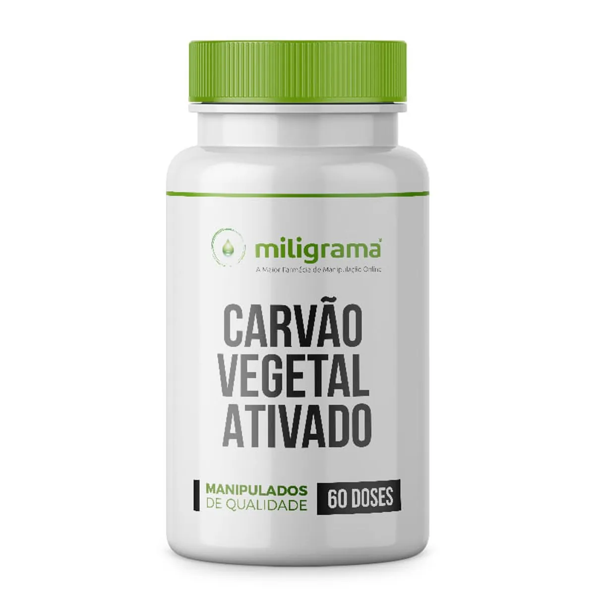Carvão vegetal ativado 500mg 60 doses