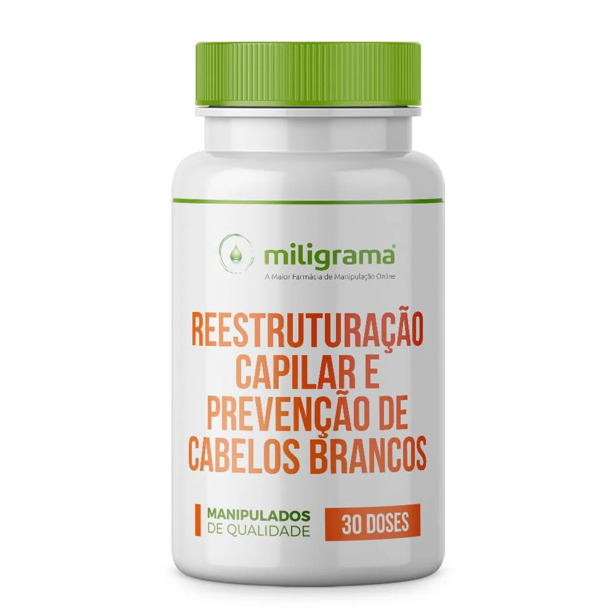 Reestruturação capilar e prevenção de cabelos brancos 30 doses