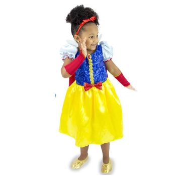 Fantasia Princesa Branca De Neve Curta Tam:p