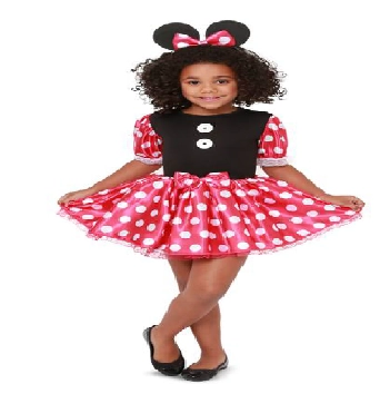 Fantasia Dona Ratinha Basica Rosa/verm Tam.m
