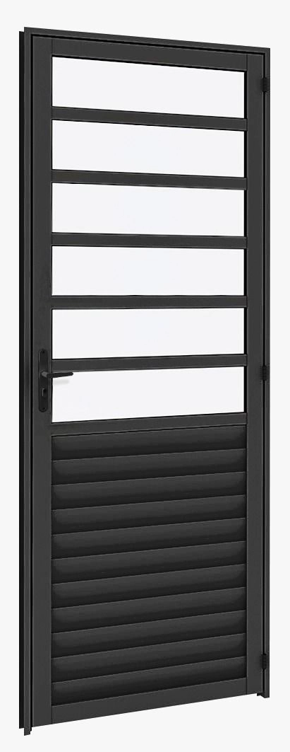 Porta Basculante Laminada 2,10(a) X 0,80(l) Alumínio Preto