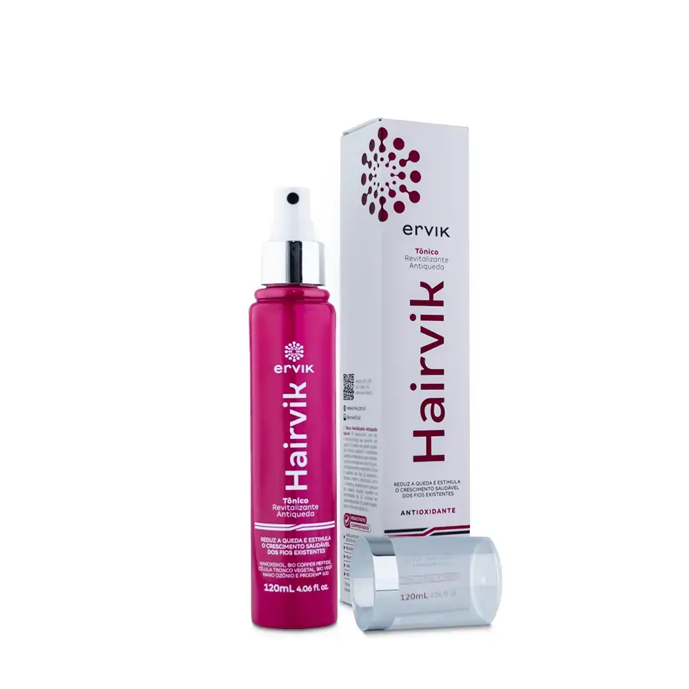 Tônico Capilar Fortalecimento de Fios e Antiquedas Cabelos Médios e Longos Hairvik Sweet 120ml - Erv