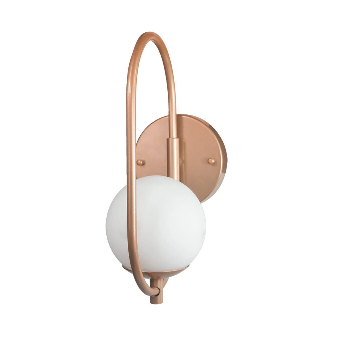 Arandela Parede Online Bronze Globo De Vidro Branco