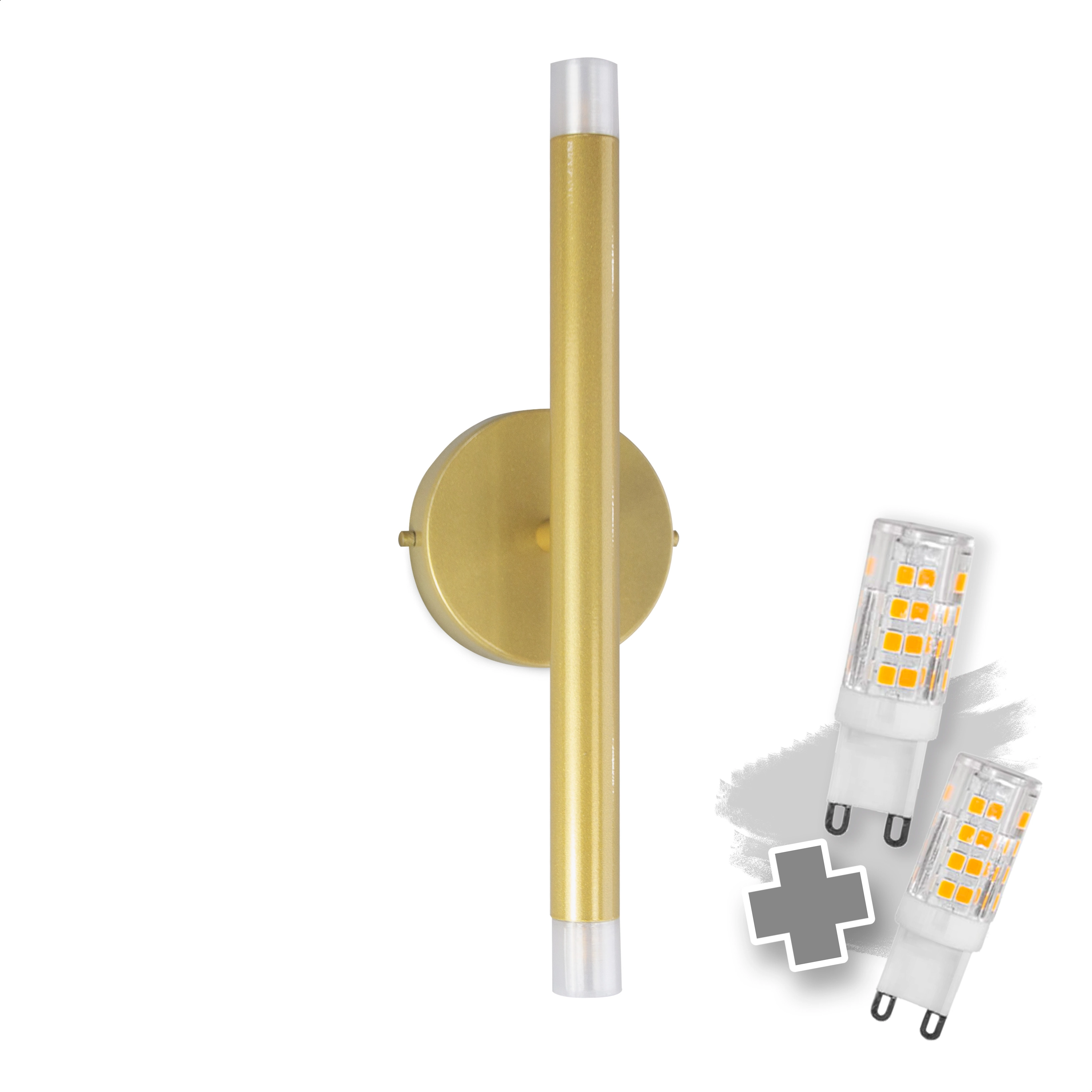 Arandela Parede Slim Billy Ouro Com 2 Led G9 5w