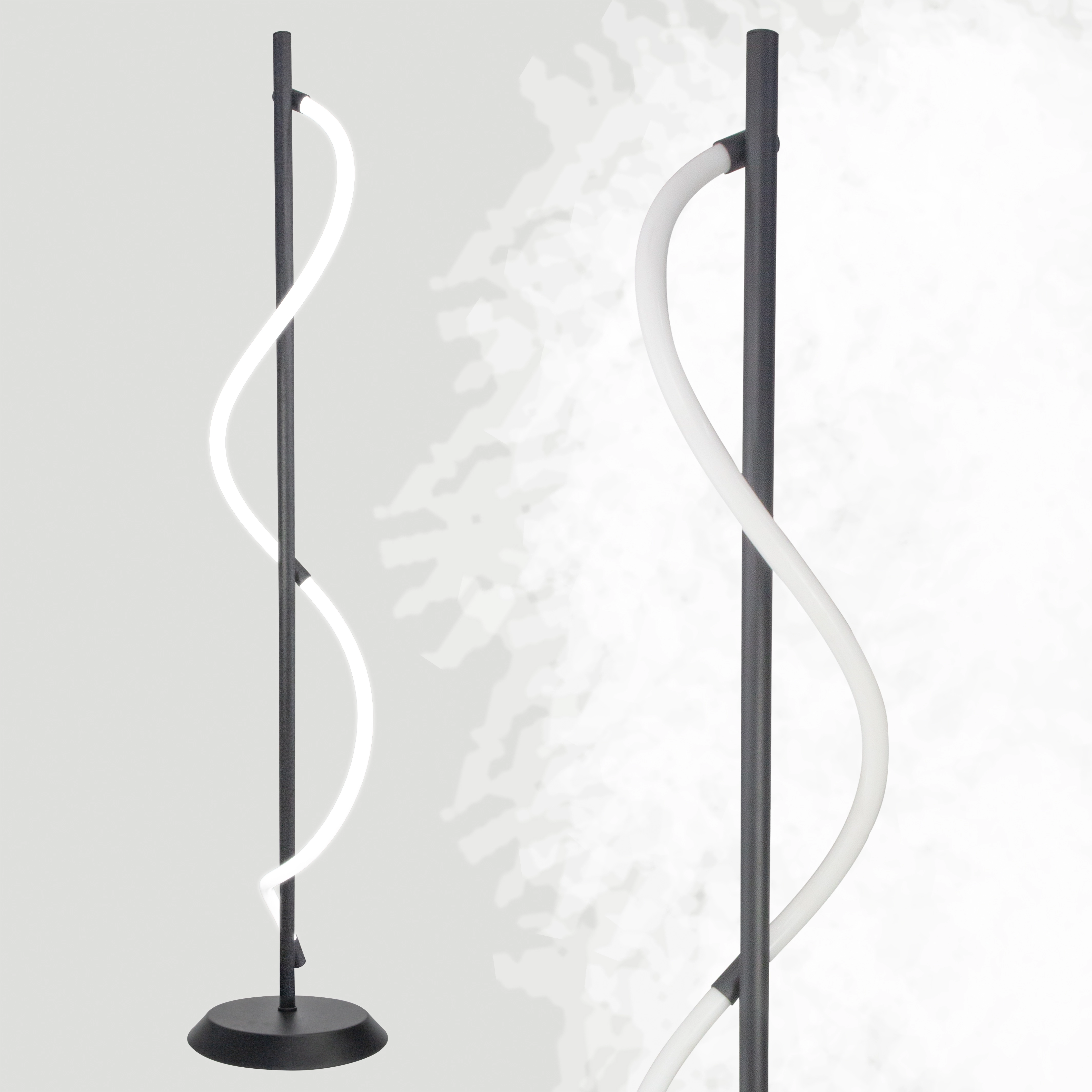Abajur Coluna Moderno Rope 30w - Silicon Led 3000k - Preto
