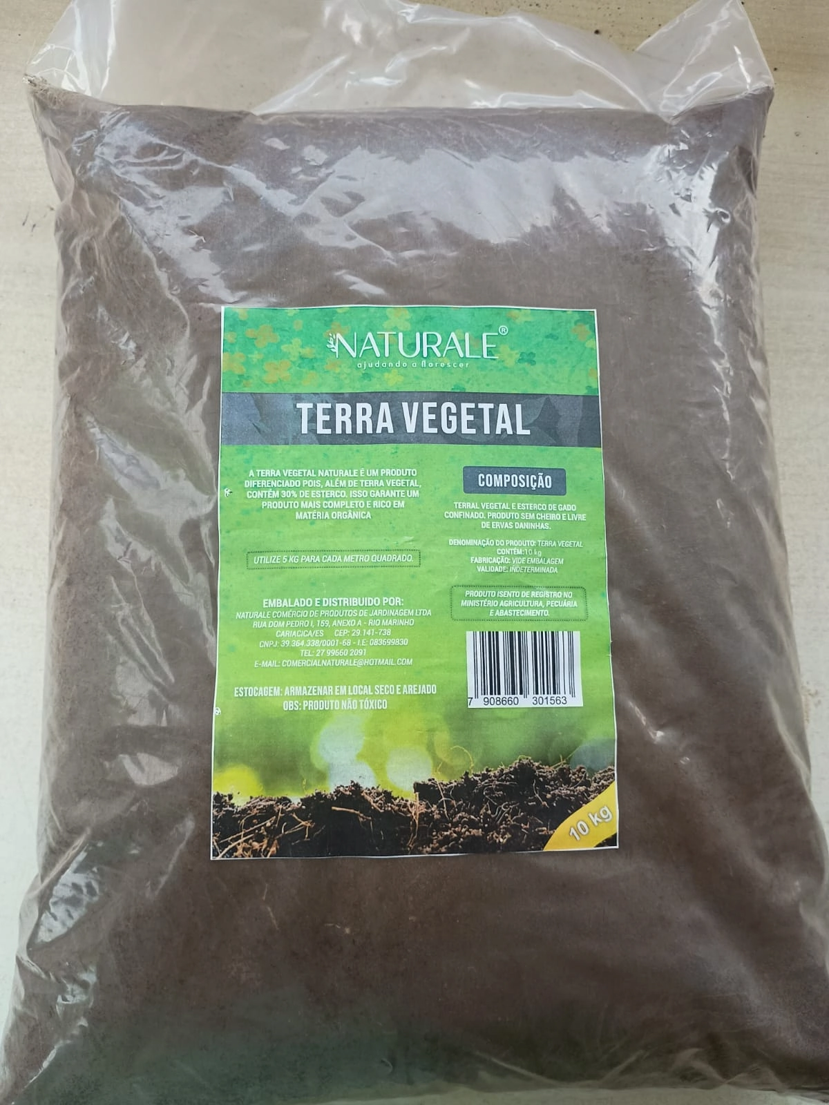 Terra Vegetal 10kg 1180 Naturale