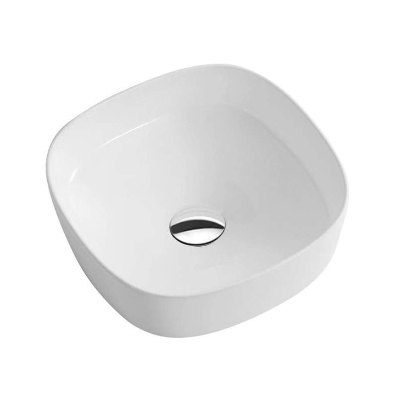 Cuba Ceramica Lavabo De Sobrepor Com Valvula Click, 37x37cm Mx203 Branco