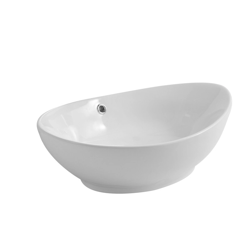 Cuba Banheiro Oval Ceramica De Sobrepor Com Valvula, 60x37 Mx213 Branco