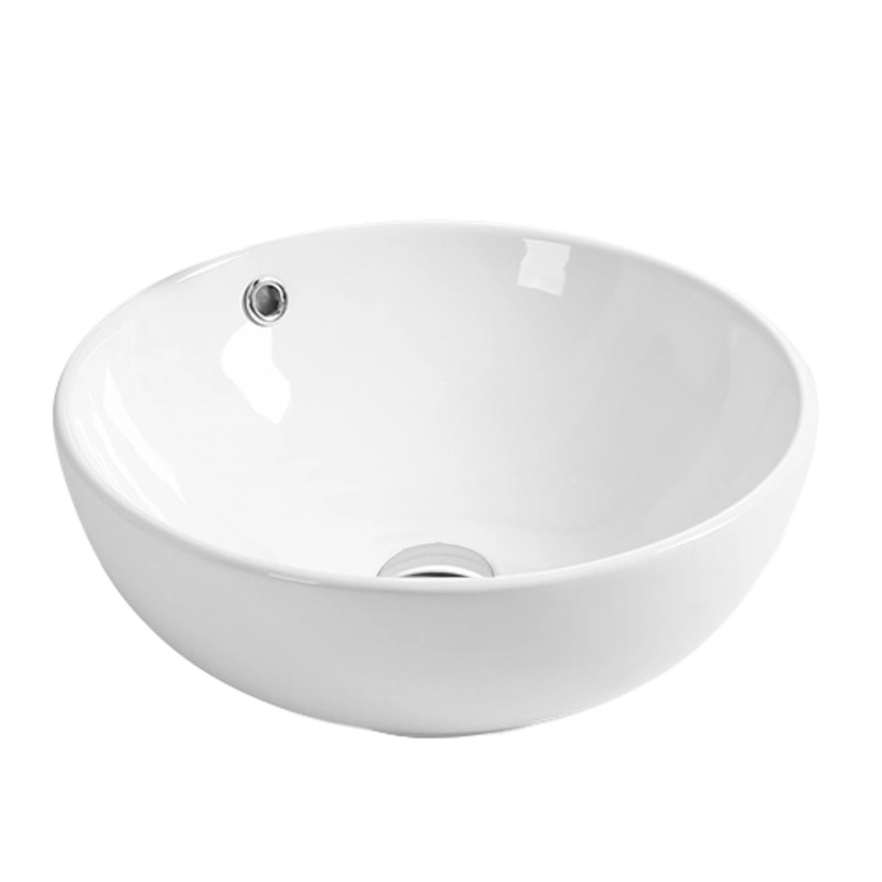 Cuba Banheiro Redonda Louça De Sobrepor Com Valvula , 43x43 Mx215 Branco