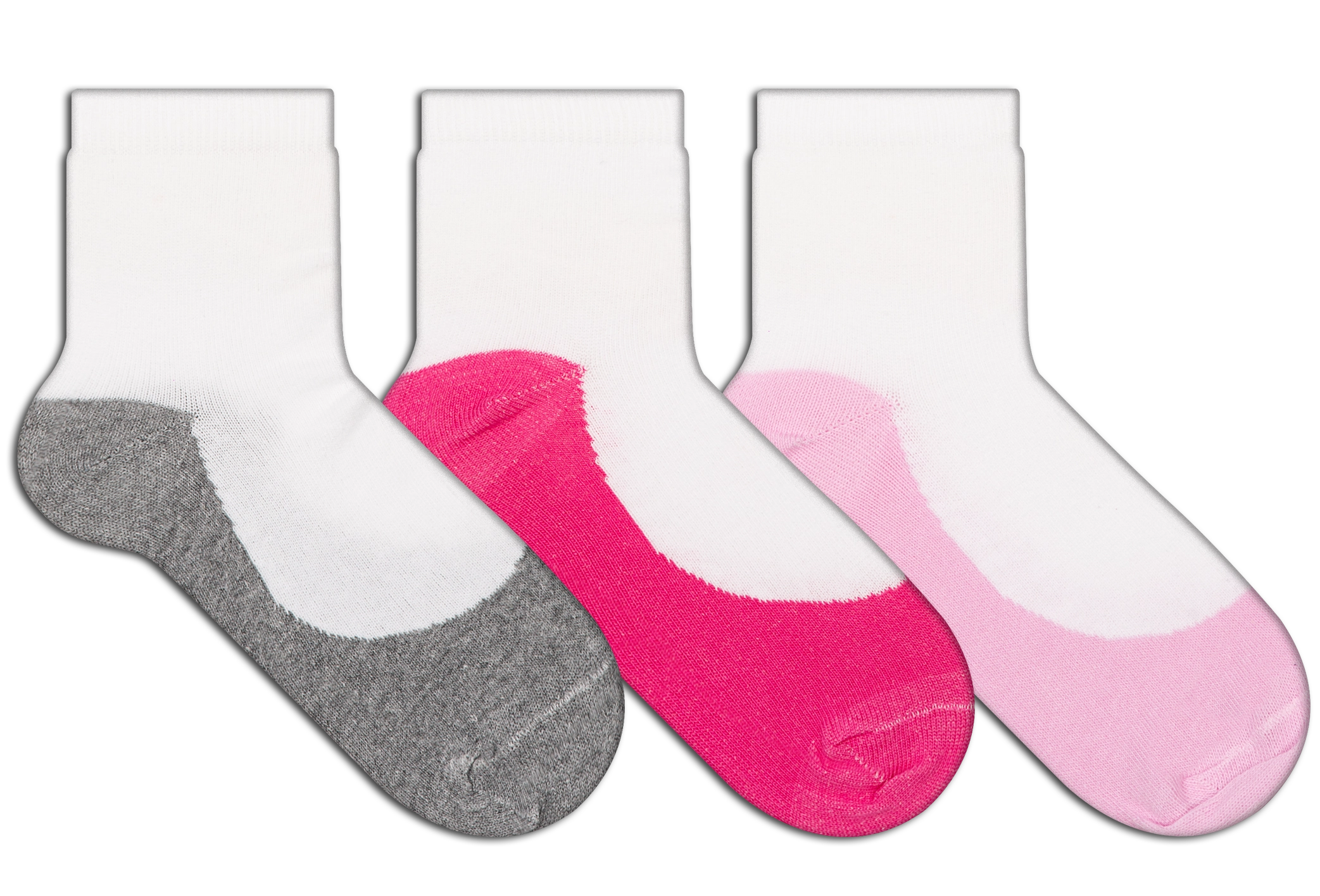 Meia Soquete Escolar Inf Unissex 3 Pares 27 A 30 Kt 250.2 Cia Da Meia