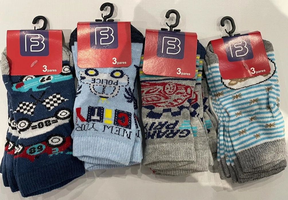 Meia Bebe Menino 3 Pares K2770 2770cfb3 Cia Da Meia