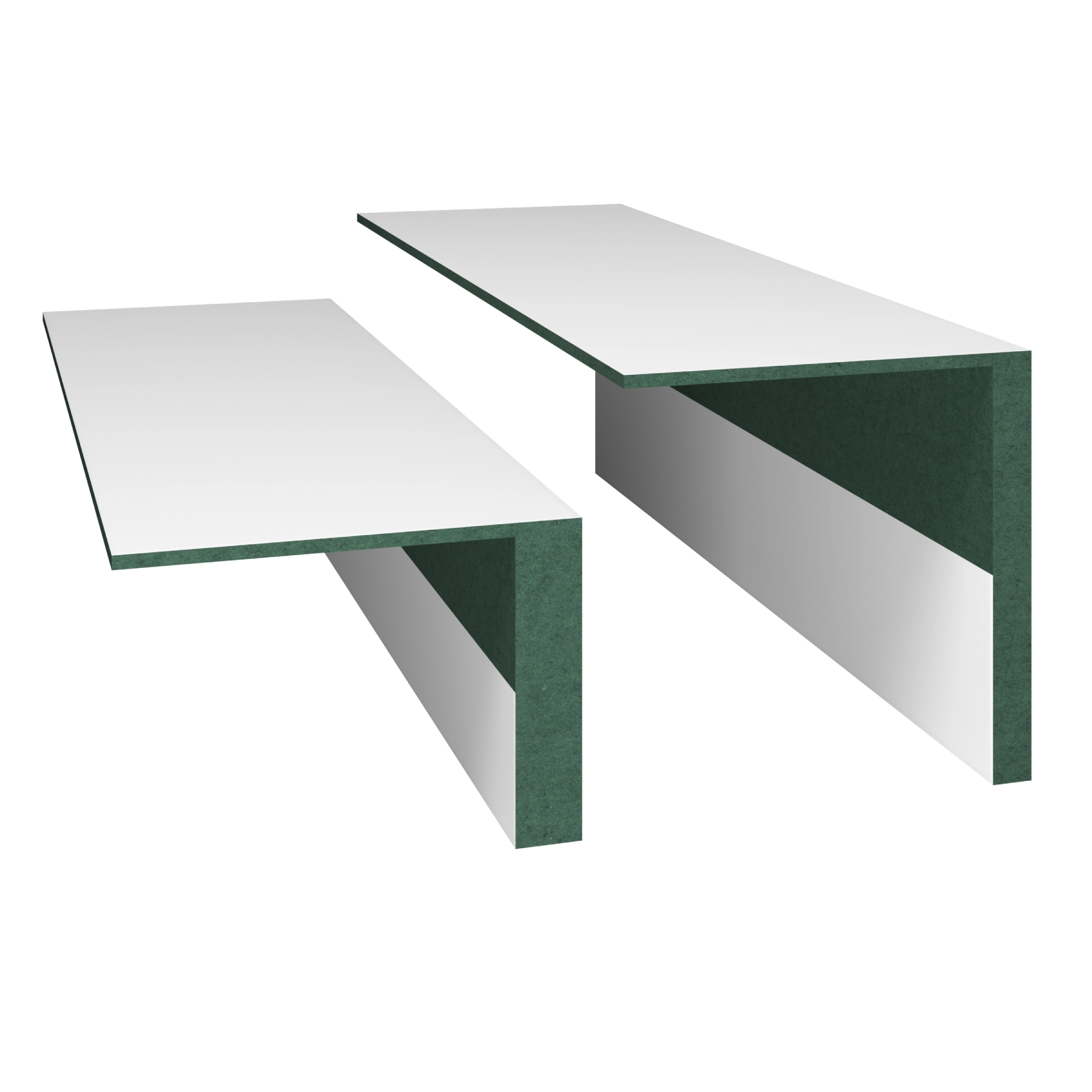 Guarnição 1 Lado Cabeceira 10cm x 220cm de Altura Bianco Concrem Wood