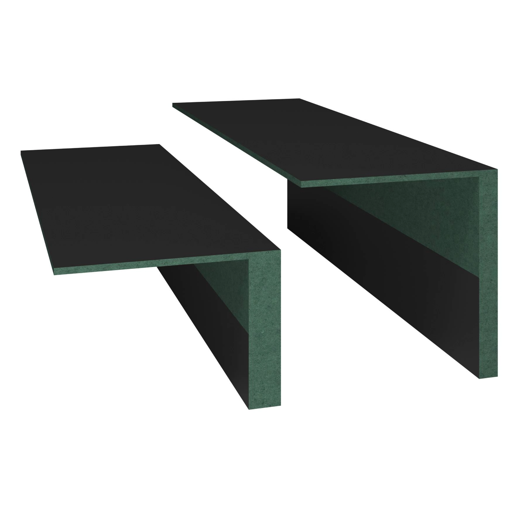 Guarnição Nero 1 Lado Cabeceira de 10cm Lateral de 7cm e 2,10 de Altura Concrem Wood