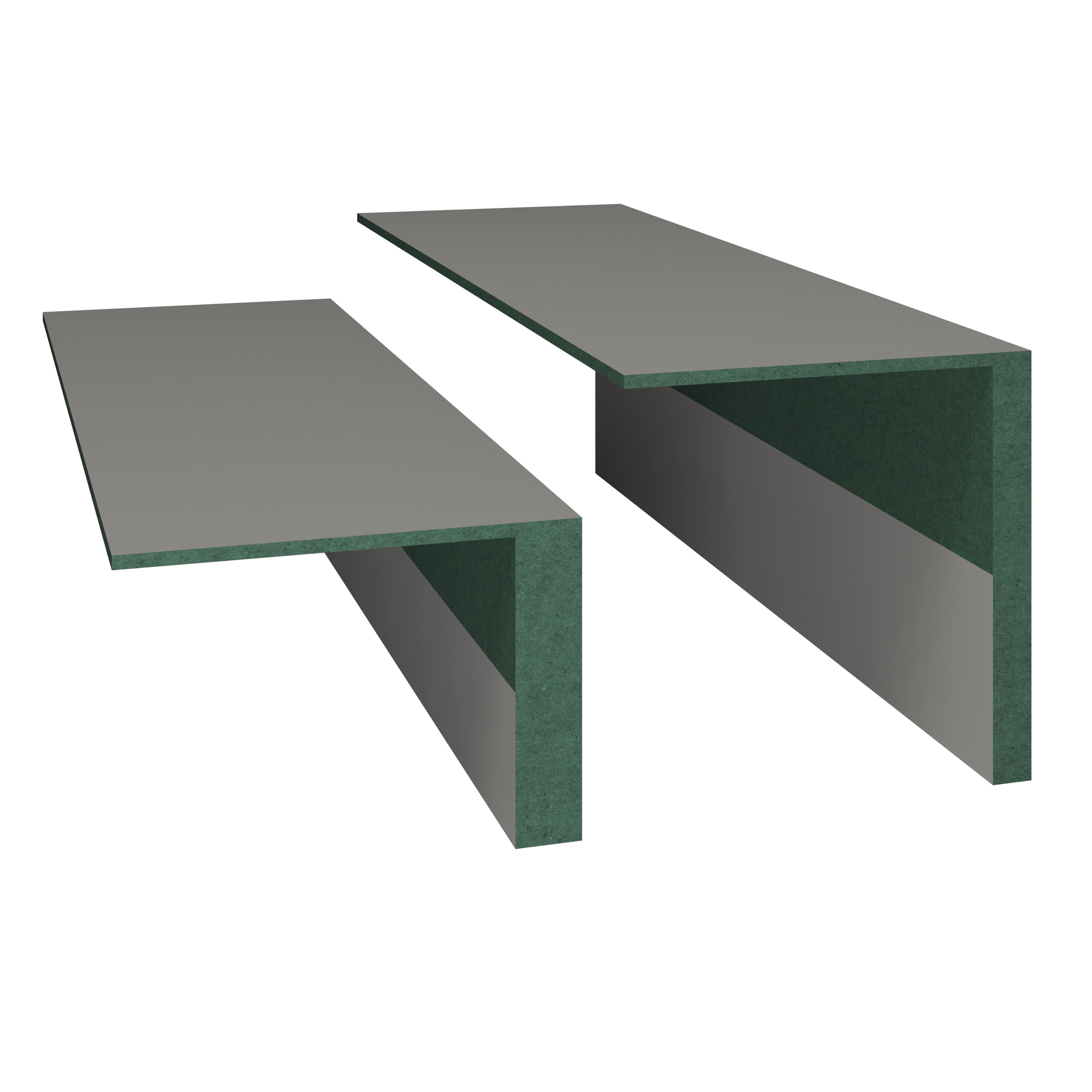 Guarnição Grafite 1 Lado Cabeceira de 10cm Lateral de 7cm e 2,10 de Altura Concrem Wood