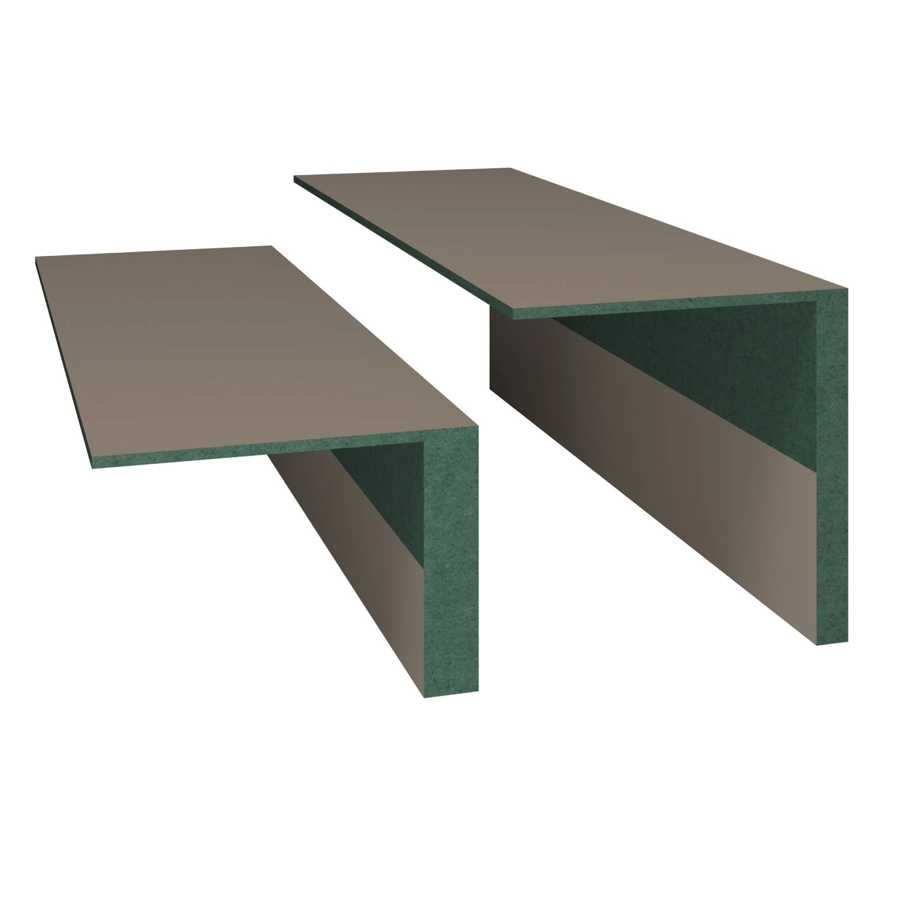Guarnição Capuccino 1 Lado Cabeceira de 10cm Lateral de 7cm e 2,10 de Altura Concrem Wood