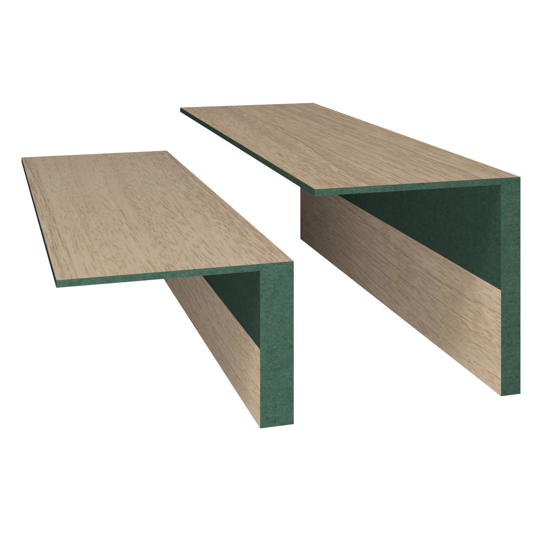 Kit Guarnição MDF Revestido Marfin 1 Lado 210x7cm Concrem Wood