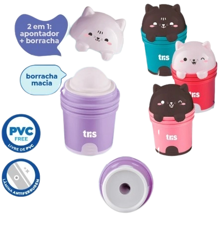 Apontador Deposito Borracha Tris Kitty 903280 Summit
