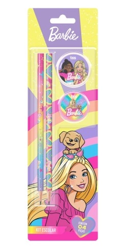 Kit Escolar 4/pcs Barbie Tris 905819