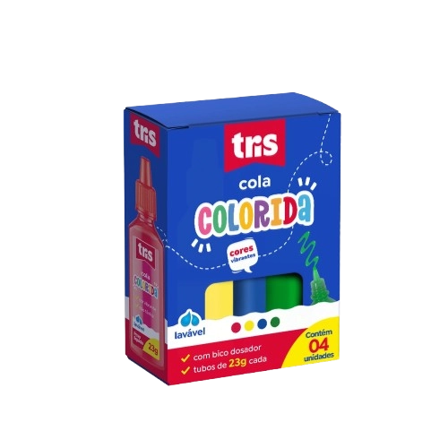 Cola Colorida Tris 4x23g 4cor 907318