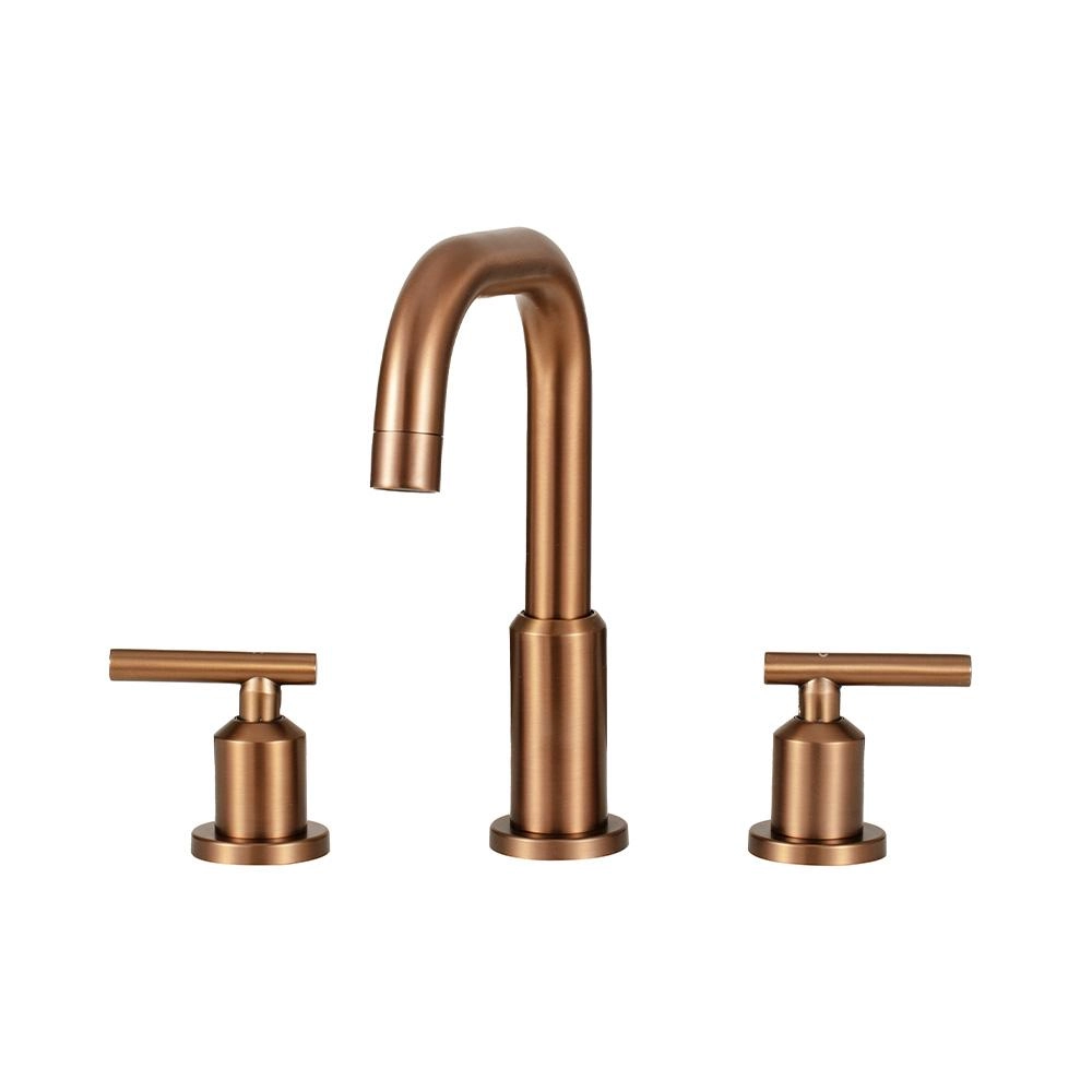 Torneira Para Banheiro Misturador Duplo Comando Aço Inox 304 Tefé Pingoo.casa - Dourado Rose