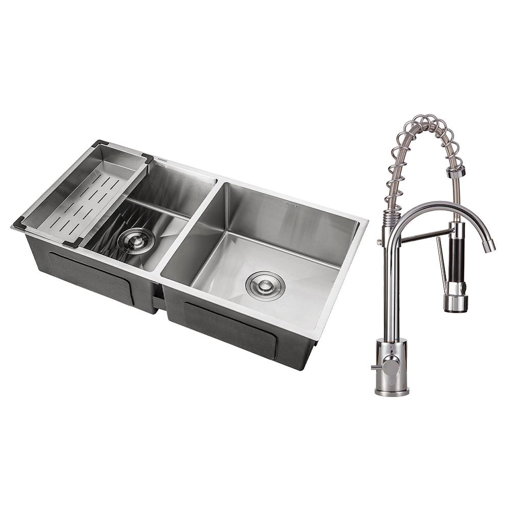 Kit Cuba Para Cozinha Tukano E Torneira Misturador Monocomando Saída Para Filtro Carandaí - Prata