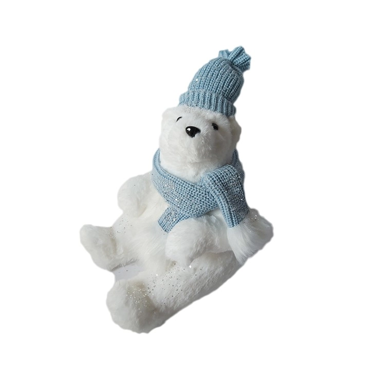 Urso Sentado Br Az 31cm Bc1678 Tok Da Casa