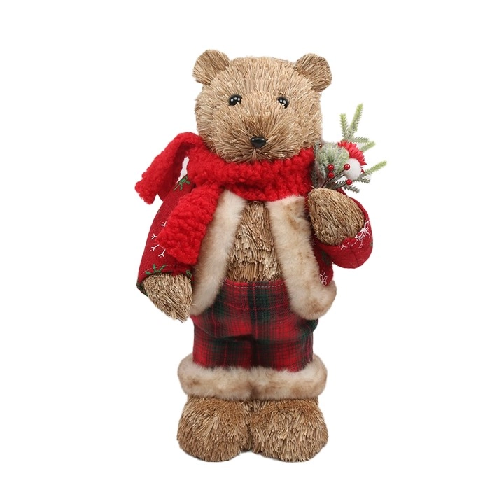 Urso Natural Vm 20x14x37cm Bc1601 Tok Da Casa