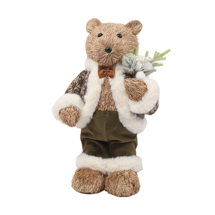 Urso Natural Vd 20x14x37cm Bc1607 Tok Da Casa