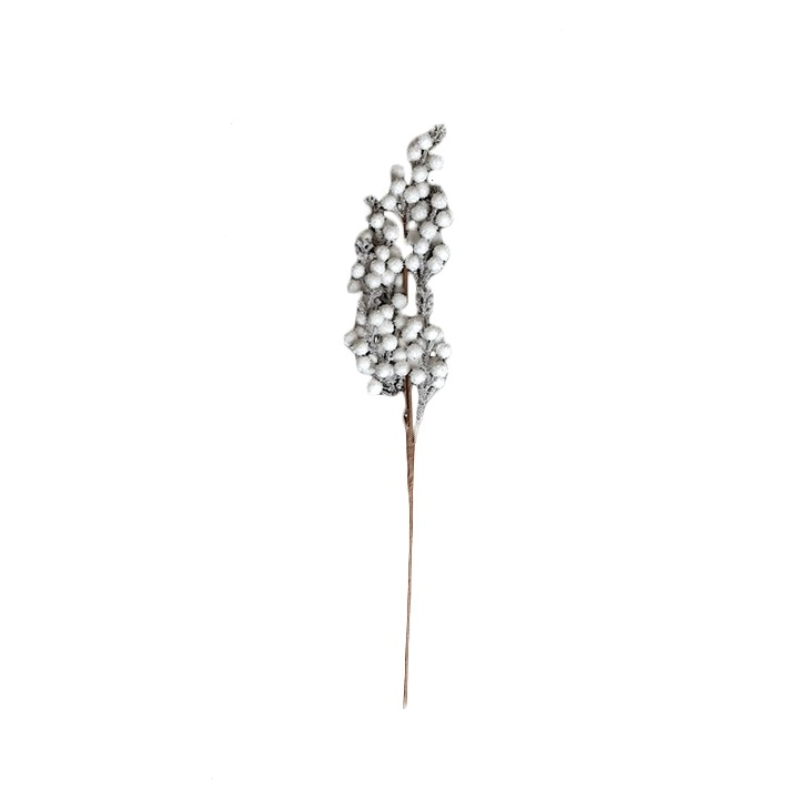 Galho Pick Berry Branco 52cm En1729 Tok Da Casa