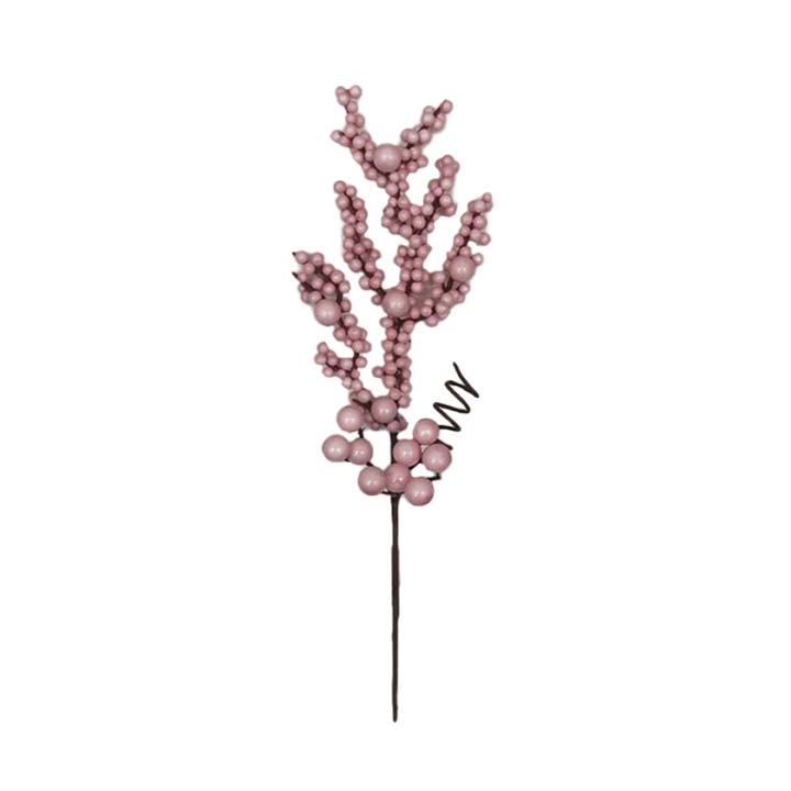 Galho Natal Rosa 32cm En1830 Tok Da Casa