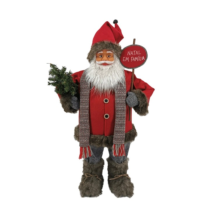 Papai Noel Pe Vm Cz 80cm Pn1175 Tok Da Casa