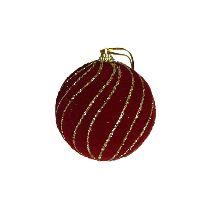 Bolas Natal Vermelha Dourada 8cm 3un Bd2166 Tok Da Casa