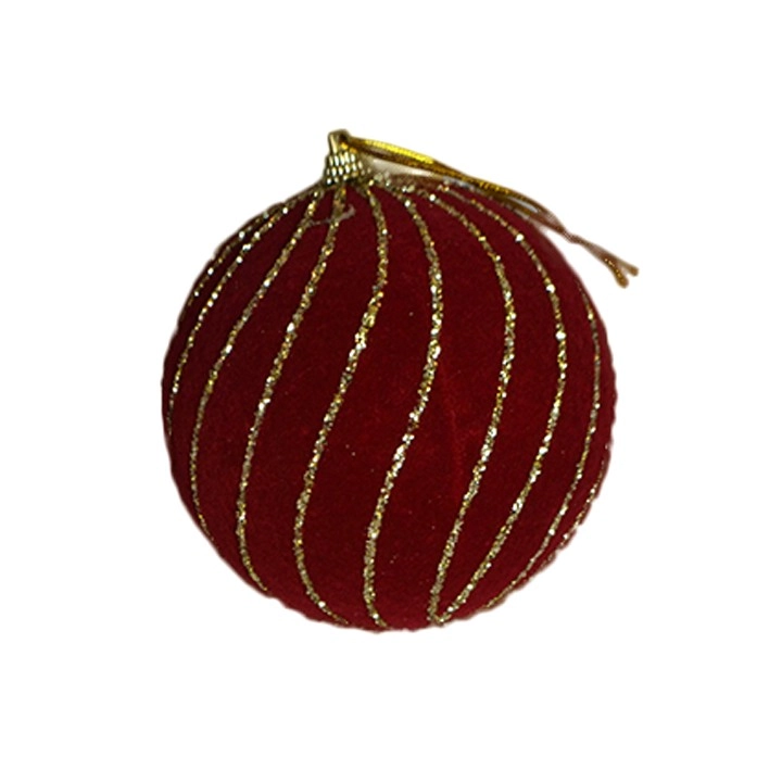 Bolas Natal Vermelha Dourada 10cm 3un Bd2167 Tok Da Casa