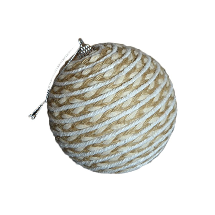 Bolas Natal Natural 10cm 3un Bd2273 Tok Da Casa
