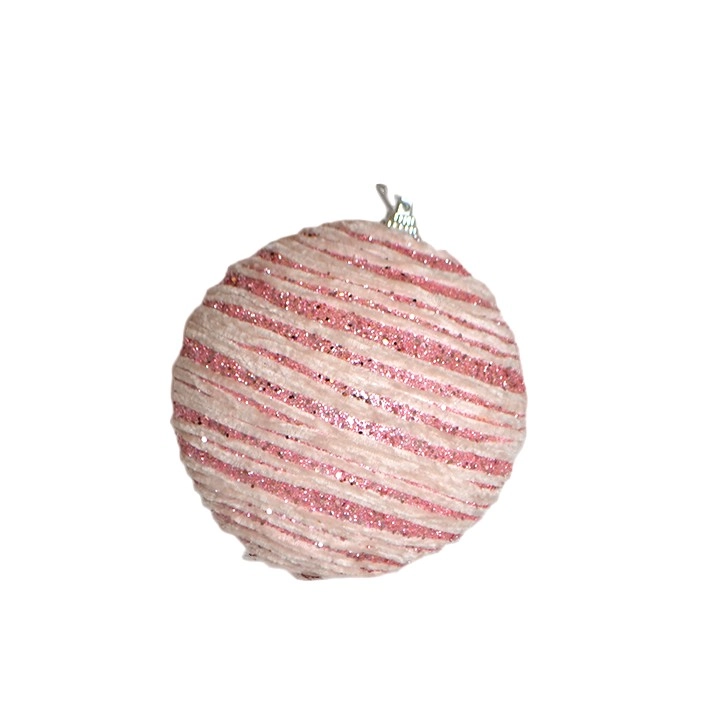 Bola Natal Rosa 10cm 3un Bd2345 Tok Da Casa