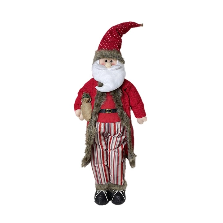 Papai Noel Pe Bco Vm 80cm Bt2789 Tok Da Casa