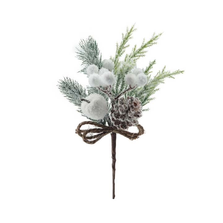 Galho Natal Branco 25x12x5cm En1870 Tok Da Casa