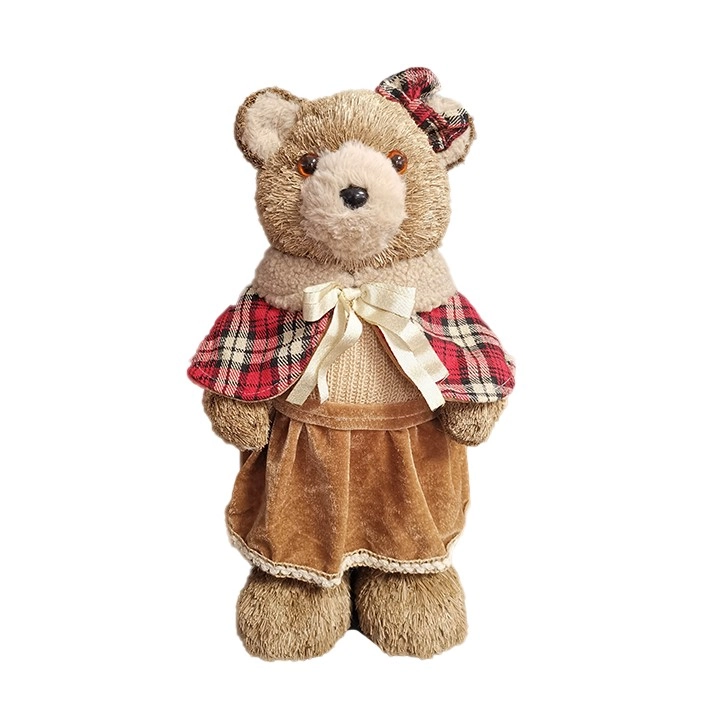 Ursa Natural Em P E 25x20x43cm Bc1835 Tok Da Casa