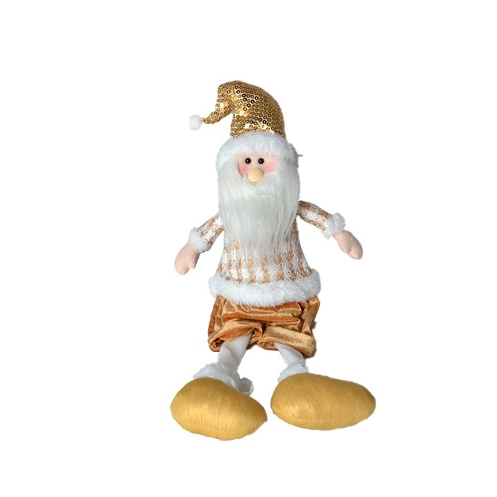 Papai Noel Sentado Dourado 45cm Bt2800 Tok Da Casa