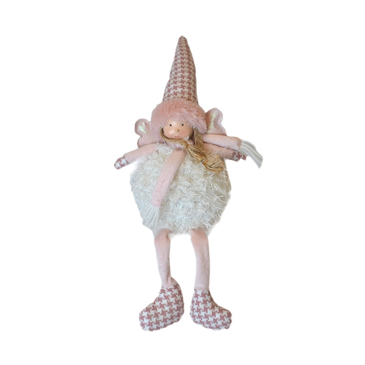 Boneca Angel Sentada C Led Rs 46x12x18cm Bt2852 Tok Da Casa