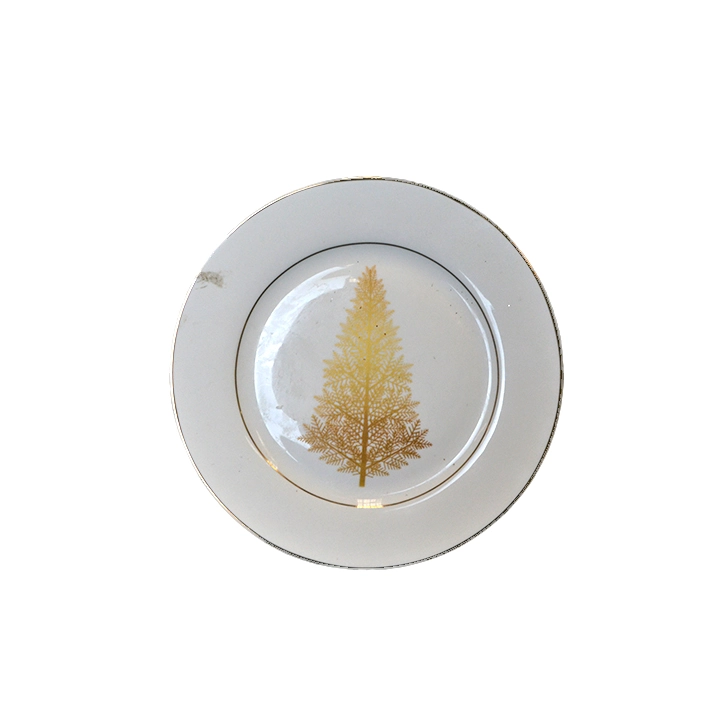 Prato Raso Natal Dourado 19cm Mp232 Tok Da Casa