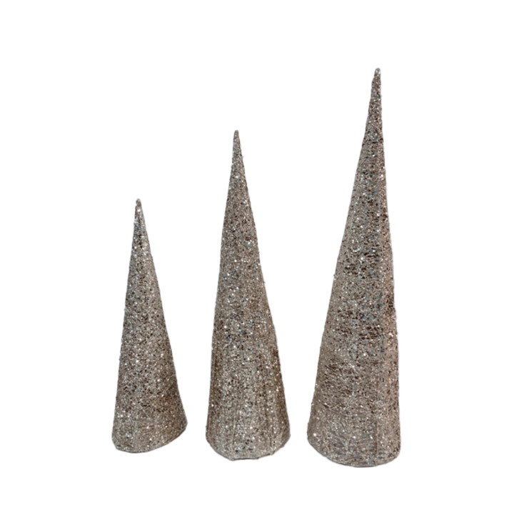 Arvore Cone Decorativa Champanhe C3 Dg2183 Tok Da Casa