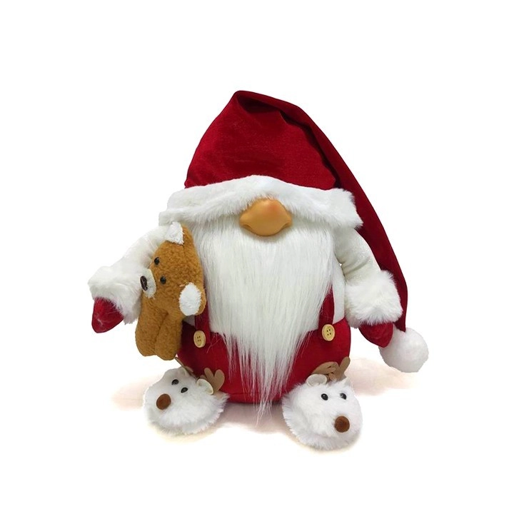Papai Noel Pe Vm Bco 24x17x54cm Bt2903 Tok Da Casa