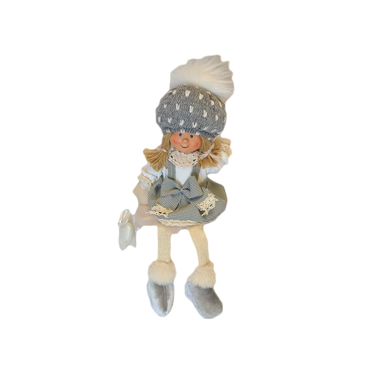 Menina Sentada Cz Br 38x10x15cm Bt2986 Tok Da Casa