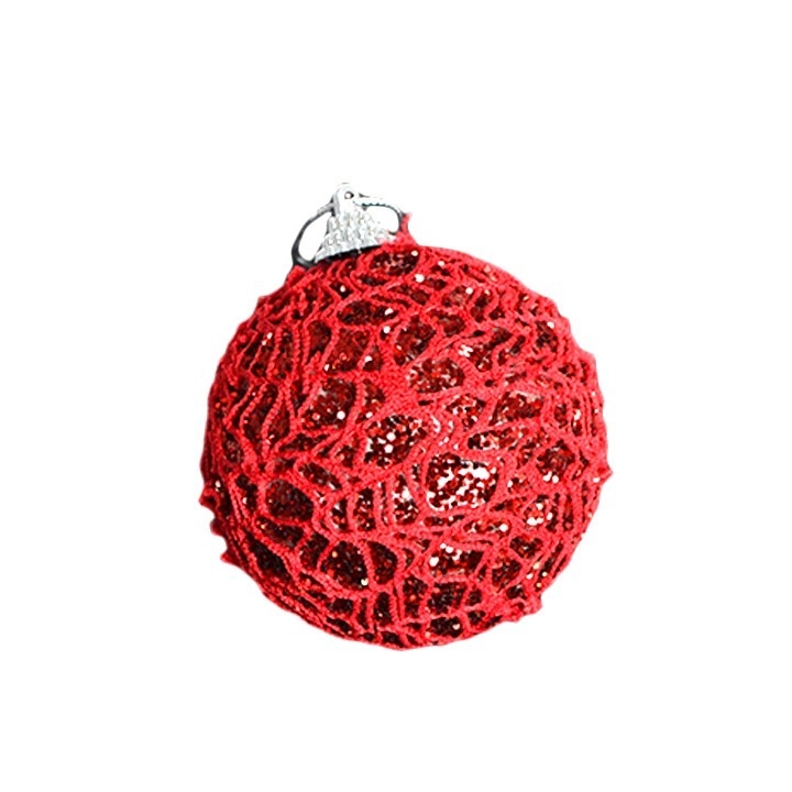 Bola Natal Vermelha 8cm 3un Bd3214 Tok Da Casa