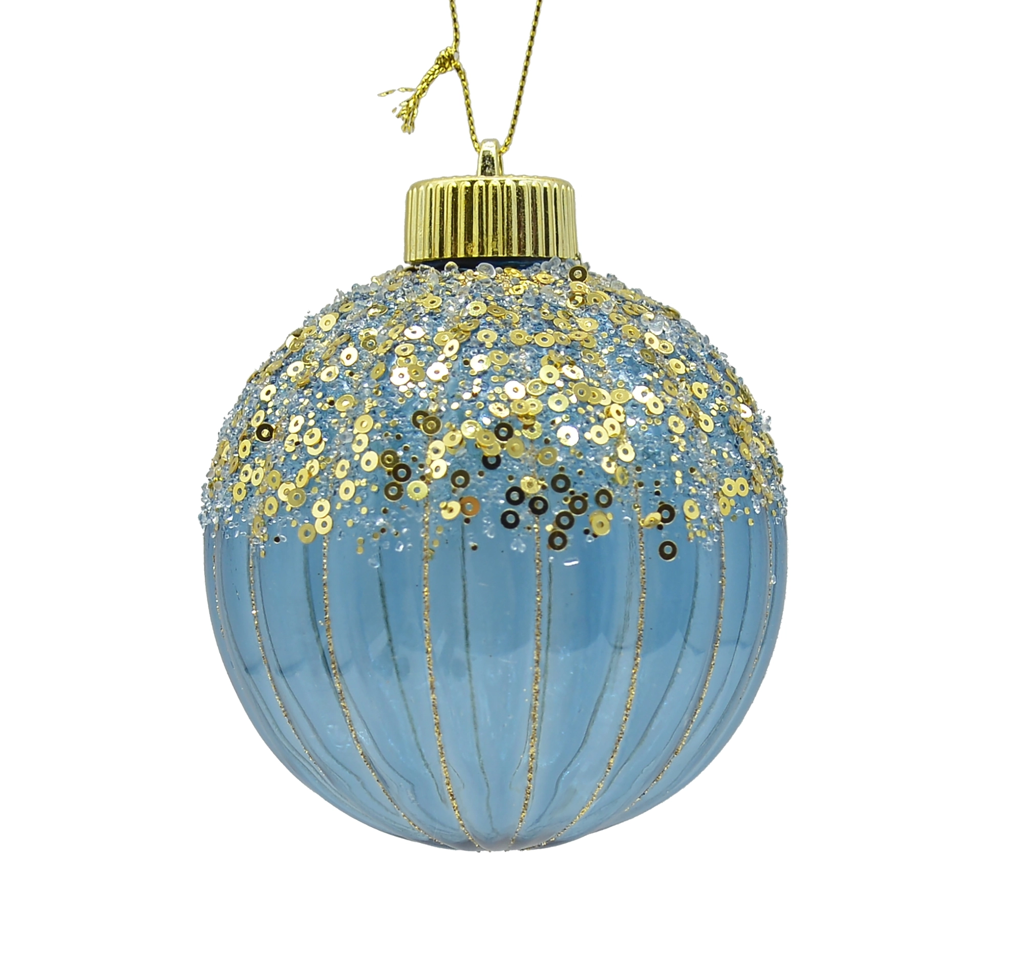 Bola Natal Decorada 10cm 3un Bd3426 Tok Da Casa